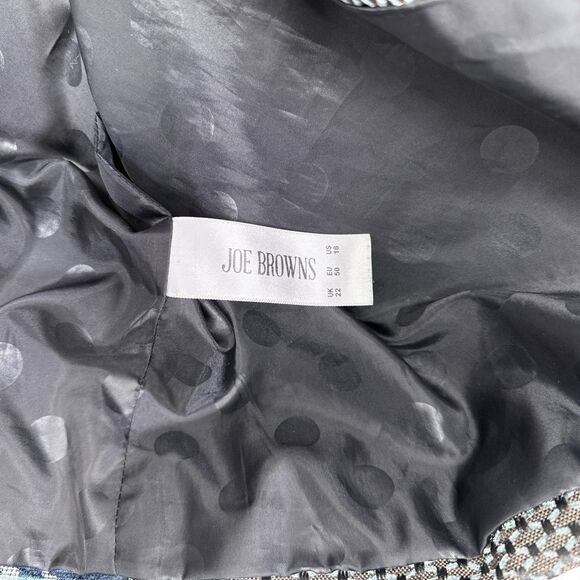 Joe Browns Trench Coach Womens Size 18 Blue Floral Paisley Button Front Jacket - Picture 7 of 10